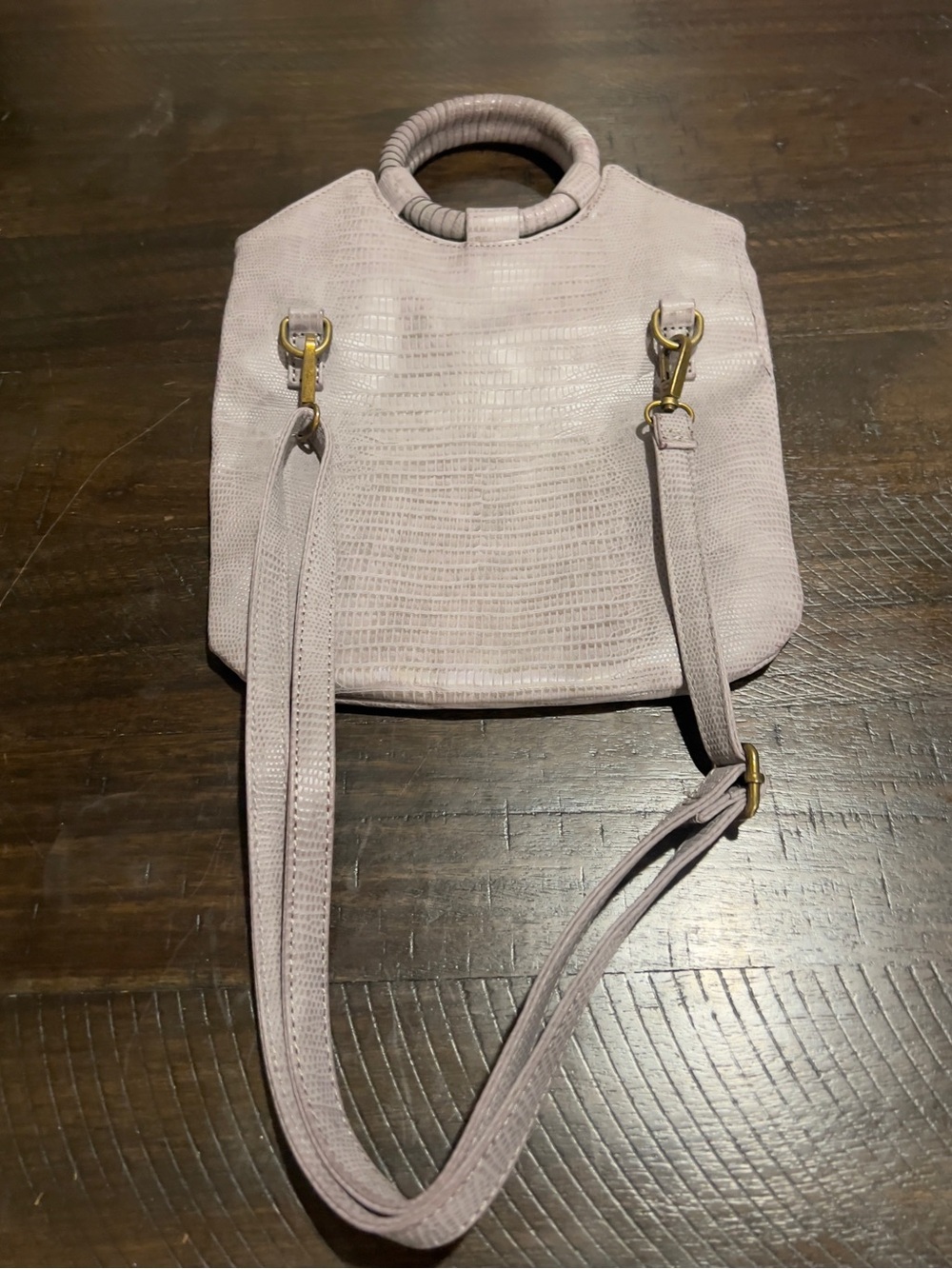 Anthropologie Lavender Textured Crossbody with Wrapped Ring Handle - Picture 5 of 5